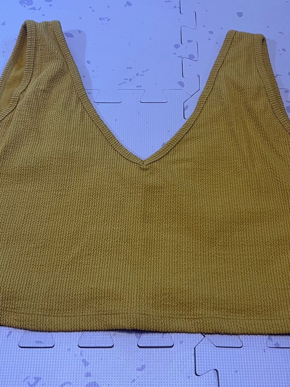 Women's V-Neck Bralette - Mustard